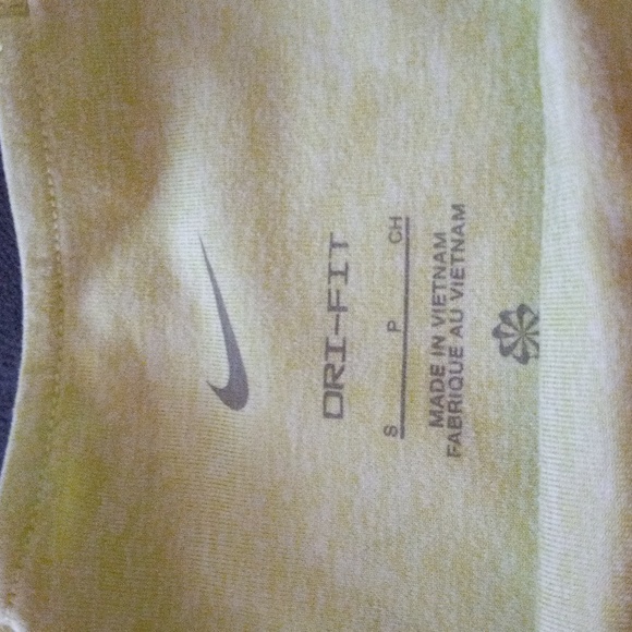 NWOT Girls Nike Dri Fit legging neon green size small - Picture 3 of 4